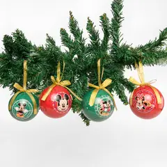 DISNEY - Bola de Navidad Disney: Mickey Azul Set x4 7.5 cm