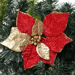 MICA - Adorno de Navidad: Flor Roja 18 cm
