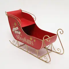 MICA - Adorno navideño trineo metal 56 X 19 X 37 cm