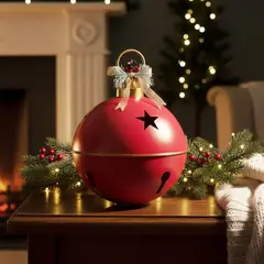 MICA - Bola de Navidad Roja 30x40 cm