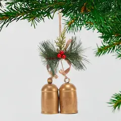 MICA - Adorno Campana de Navidad Dorado 19 cm