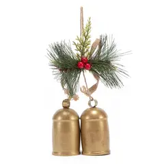 MICA - Adorno Campana de Navidad Dorado 19 cm