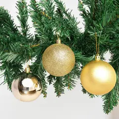 MICA - Bola de Navidad Dorada: Set x10 7cm