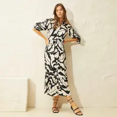 BASEMENT - Vestido Mujer Medio con Bordado