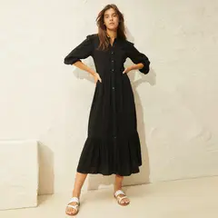 BASEMENT - Vestido Mujer Medio con Bordado