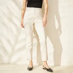 BASEMENT - Pantalón Skinny Mujer Tiro alto con Estampado de Algodón
