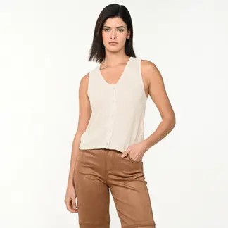 BASEMENT - Blusa Mujer con Tejido Sin mangas