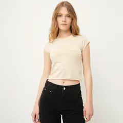 SYBILLA - Camiseta Mujer con Estampado Manga corta de Algodón