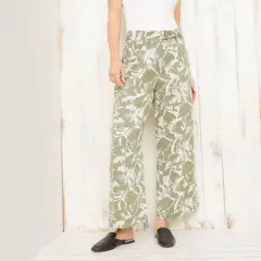 SOUTHLAND - Pantalón Culotte Mujer Tiro alto Animal print