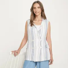 NEWPORT - Blazer Mujer de Rayas