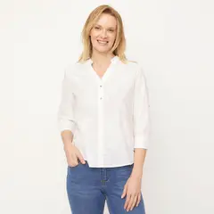 NEWPORT - Blusa Mujer con Bordado Manga larga de Algodón