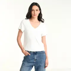 UNIVERSITY CLUB - Blusa Mujer Manga corta de Algodón