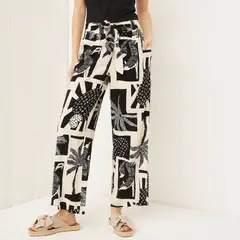 UNIVERSITY CLUB - Pantalón Palazzo Mujer Tiro alto