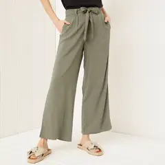 UNIVERSITY CLUB - Pantalón Palazzo Mujer Tiro alto