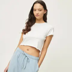 SYBILLA - Blusa Mujer Manga corta de Algodón orgánico