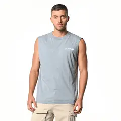 DENIMLAB - Camiseta Hombre Sin mangas Con Estampado de Algodón
