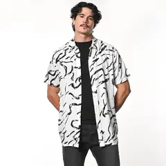 DENIMLAB - Camisa Hombre Con Estampado Manga corta Regular