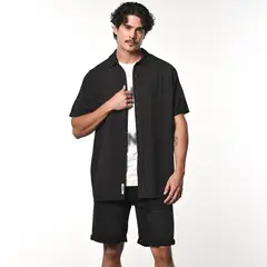 DENIMLAB - Camisa Hombre Con Estampado Manga corta Regular