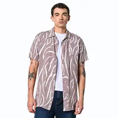 DENIMLAB - Camisa Hombre Con Estampado Manga corta Regular