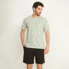 NEWPORT - Camiseta Hombre Manga corta con Estampado de Algodón