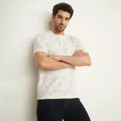 NEWPORT - Camiseta Hombre Manga corta con Estampado de Algodón