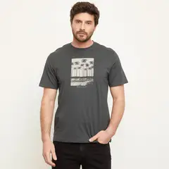 NEWPORT - Camiseta Hombre Manga corta con Estampado de Algodón