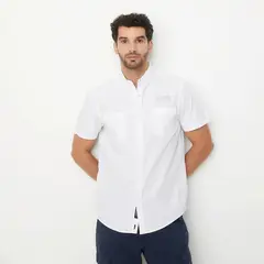 UNIVERSITY CLUB - Camisa Hombre Manga corta Slim de Algodón