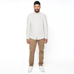 WOLF & HANK - Camisa Hombre Manga larga Slim de Lino