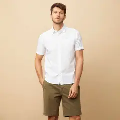 LA MARTINA - Camisa Hombre Manga corta Slim de Algodón