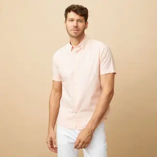 LA MARTINA - Camisa Hombre Manga corta Slim de Algodón