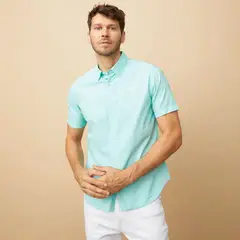 LA MARTINA - Camisa Hombre Manga corta Slim de Algodón