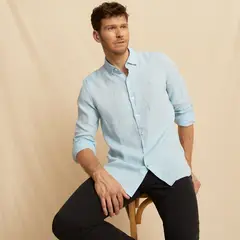 LA MARTINA - Camisa Hombre Manga larga Slim de Lino