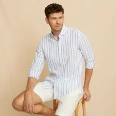 LA MARTINA - Camisa Hombre Manga larga Slim de Lino