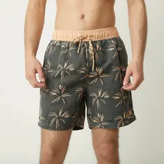 BEARCLIFF - Pantaloneta de baño Hombre con Estampado Con forro