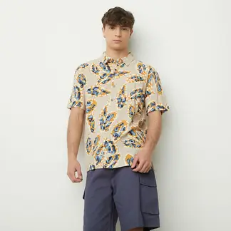 BEARCLIFF - Camisa Hombre Con Estampado Manga corta Regular en Algodón