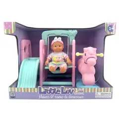 undefined - Muñeca Little Luv® 9" Little Luv® Doll Rocking Horse With Slide & Swing