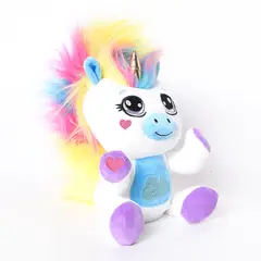 undefined - Peluche de unicornio Furry tails con luces y sonido