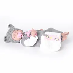 KIDS N PLAY - Muñeca bebé reborn 48cm conjunto Gris