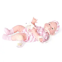 KIDS N PLAY - Muñeca bebé reborn 40cm conjunto Rosa