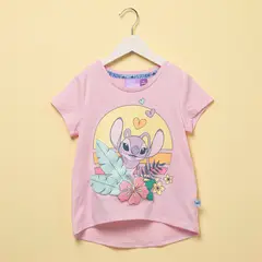 LILO & STITCH - Camiseta para Niña Manga corta de Algodón