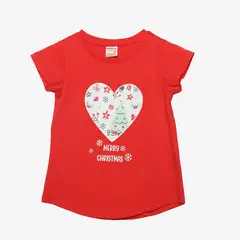 YAMP - Camiseta Niña con Estampado Manga corta Algodón