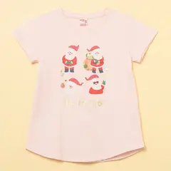 YAMP - Camiseta Niña con Estampado Manga corta Algodón