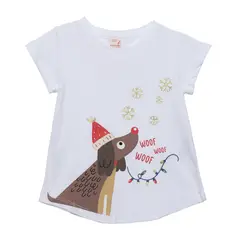YAMP - Camiseta Niña con Estampado Manga corta Algodón