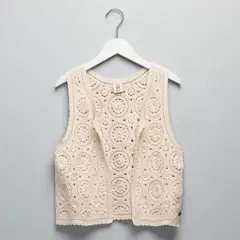 DOO AUSTRALIA - Chaleco Niña con Ojalillo Algodón