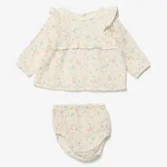 YAMP - Set Vestido + Calzón para Bebé niña en Algodón