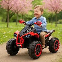 SCOOP - Cuatrimoto Montable Eléctrica 12V Roja