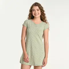 ELV - Vestido para Niña Manga corta de Algodón