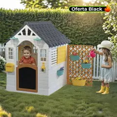 SCOOP - Casa de jardín para niños de juguete 140x127x92 cm
