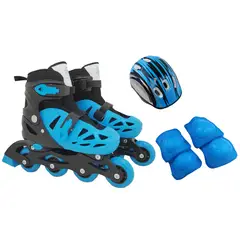 SCOOP - Juegos deportivos Patines: En línea para niño con protecciones Talla M