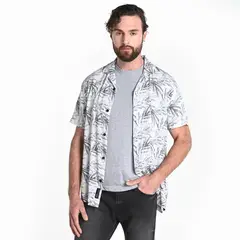 MOSSIMO - Camisa Hombre con Estampado Manga corta